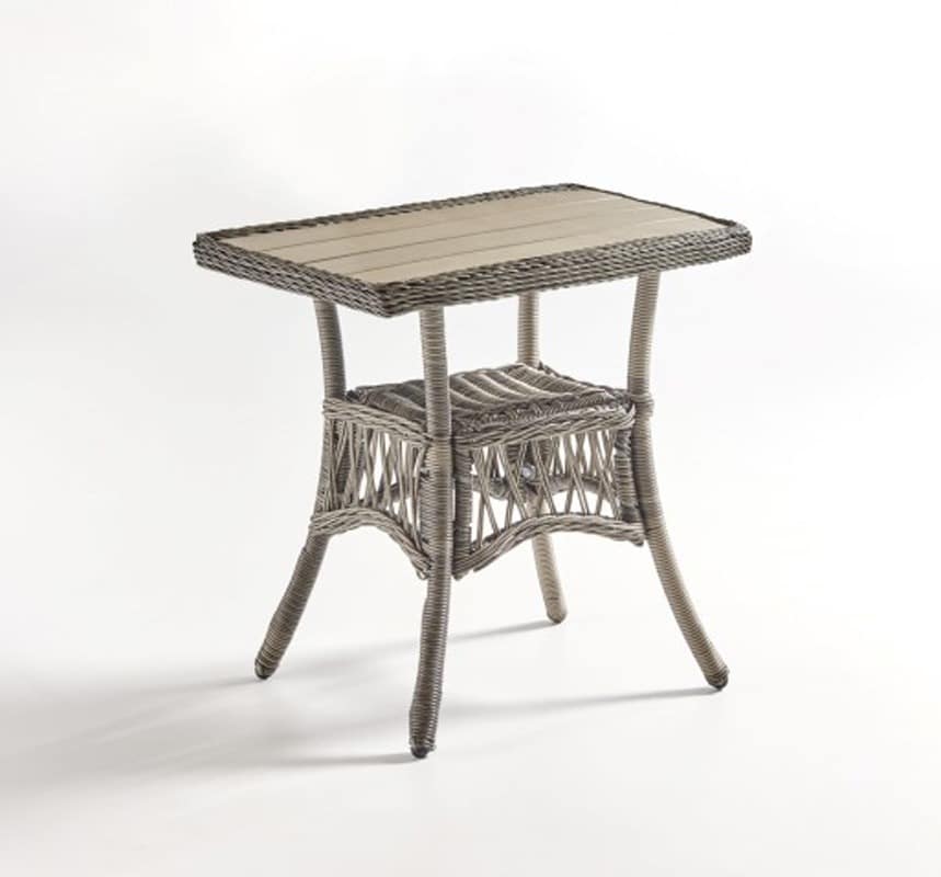 West Bay Patio End Table – Poly Top By South Sea Rattan Model 77641