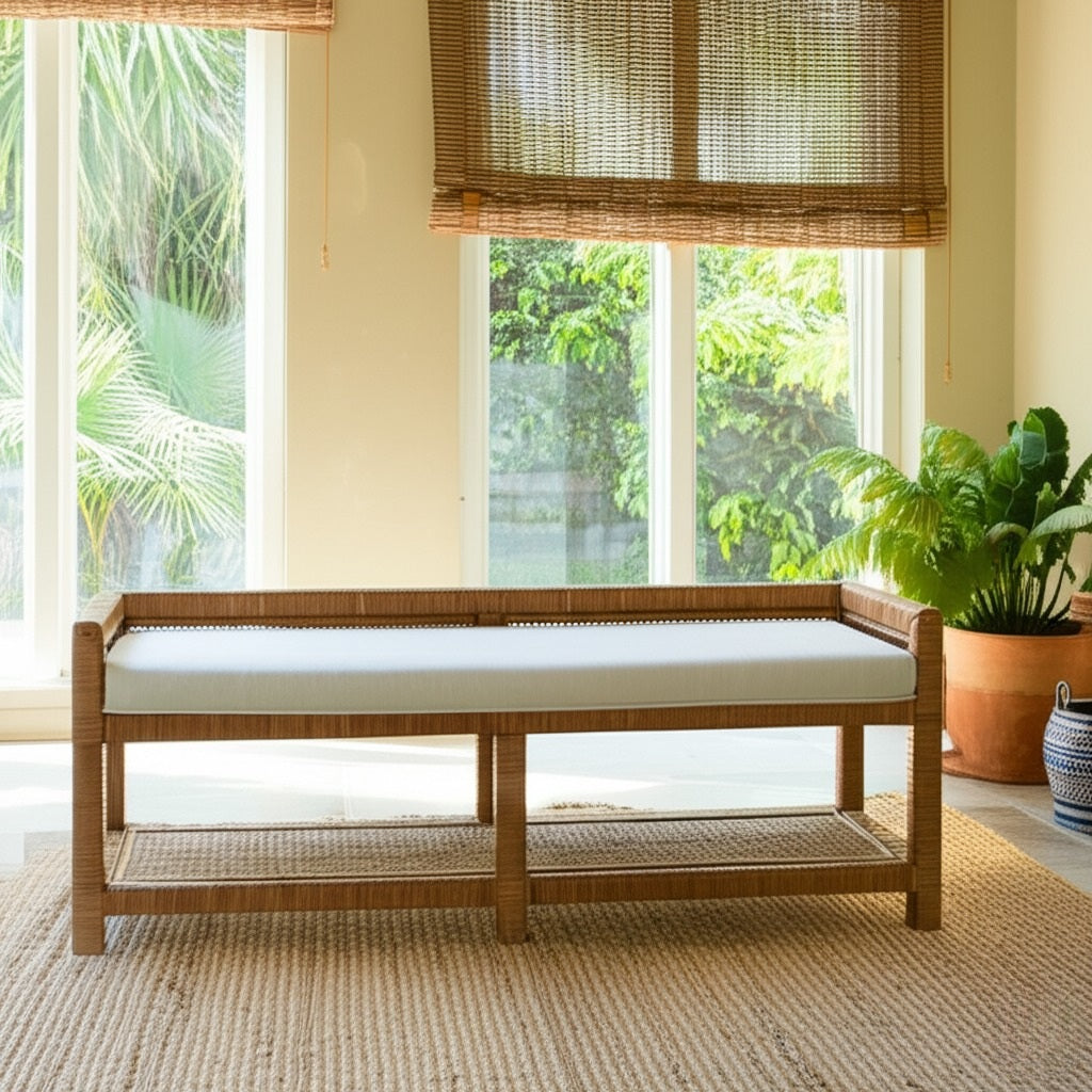 Pine Isle Bench with Rail by Braxton Culler Made in the USA Model 1023-094