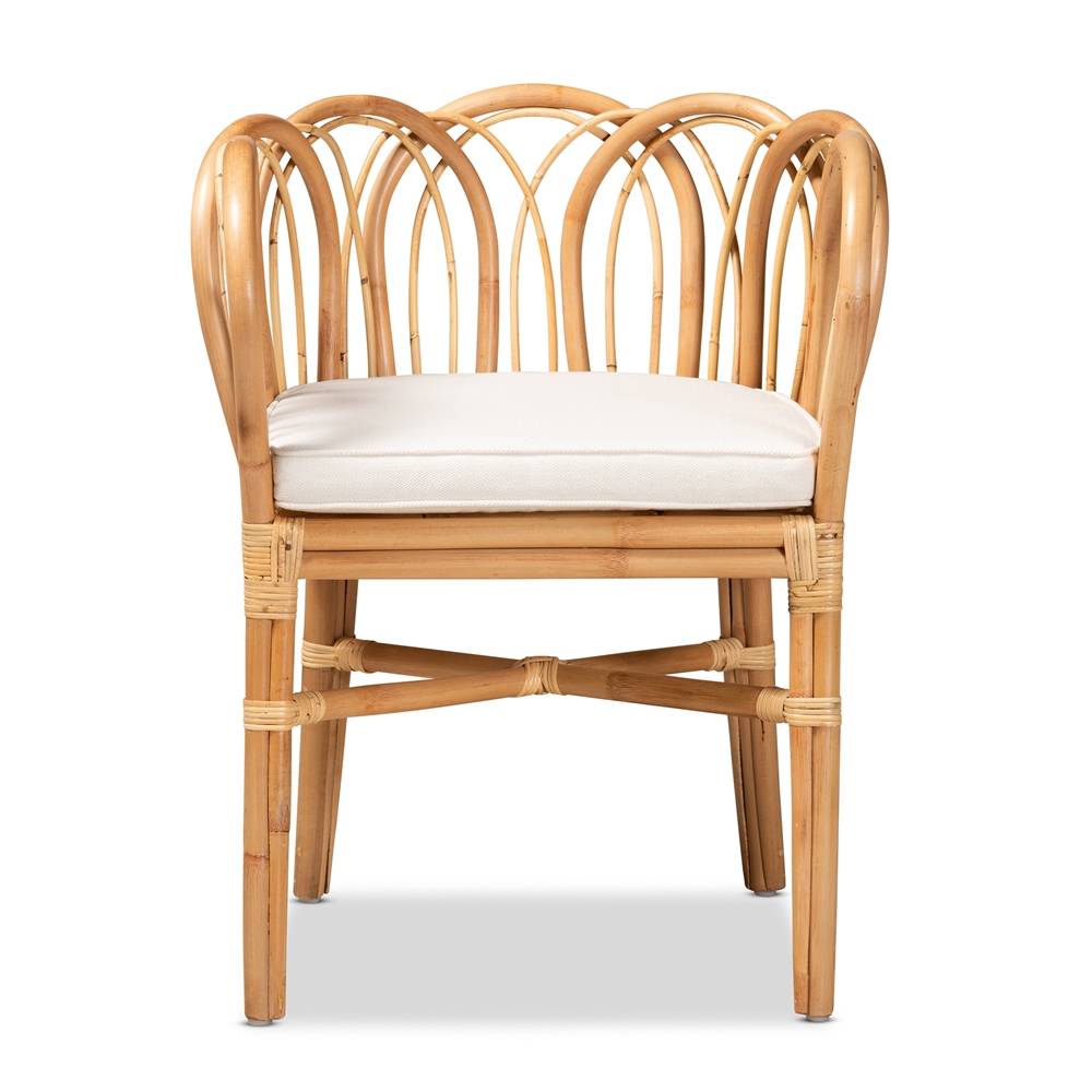 Melody Modern and Contemporary Natural Finished Rattan Dining Chair
