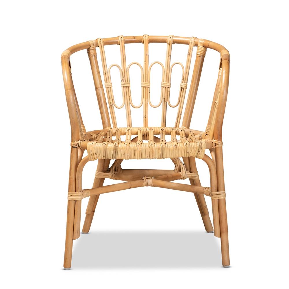 Luxio Modern and Contemporary Natural Finished Rattan Dining Chair