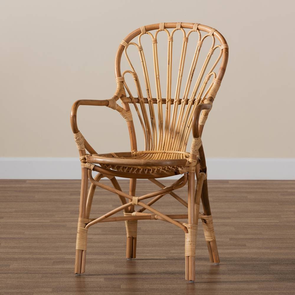 Sheraton Modern and Contemporary Natural Finished Rattan Dining Chair