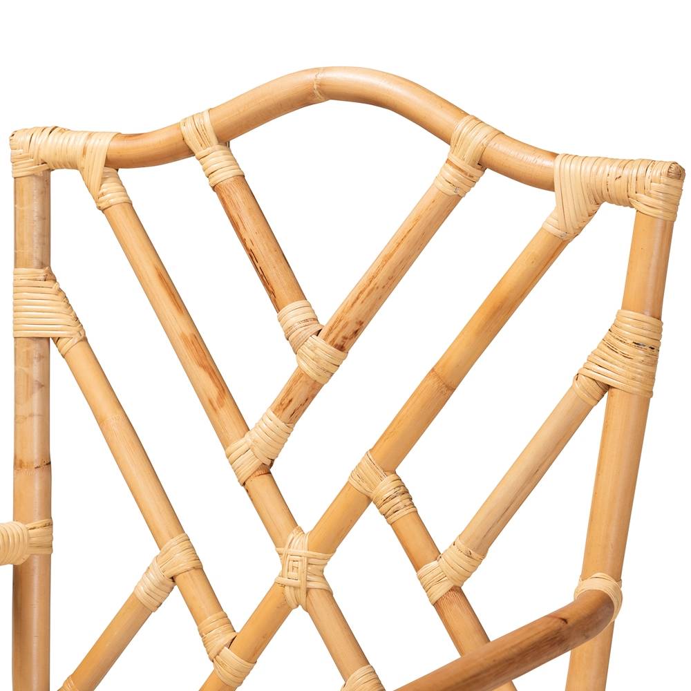Delta Modern and Contemporary Natural Finished Rattan Dining Chair