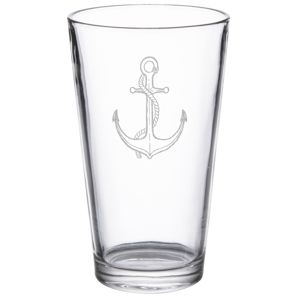 Rope & Anchor 16 oz. Etched Beverage Glass Sets