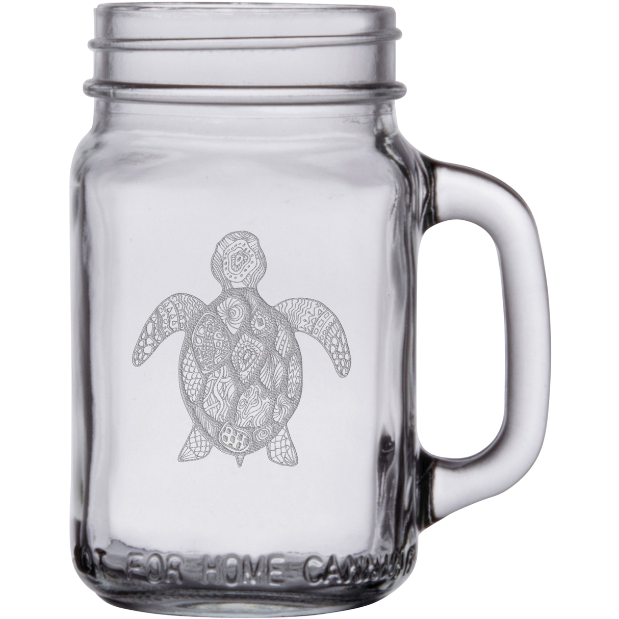 Turtle 16 oz. Mason Jar Glass Sets