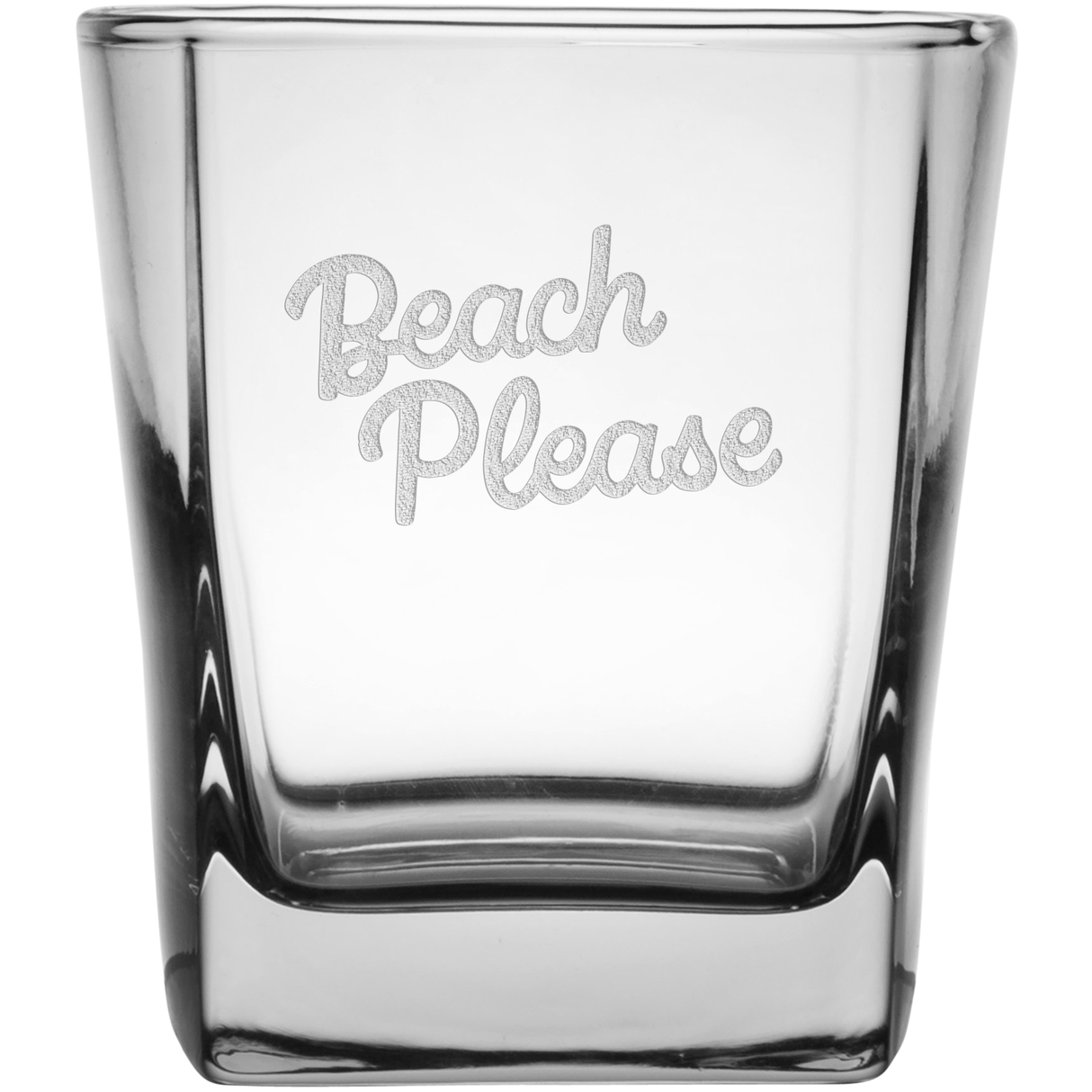 Beach Please 9.25 oz. Etched Double Old Fashioned Glass Sets