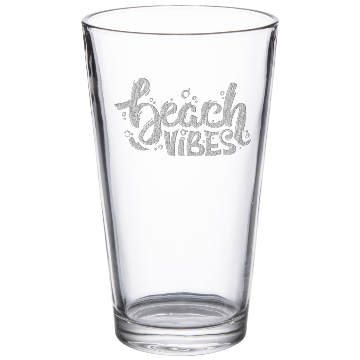 Beach Vibes 16 oz. Etched Beverage Glass Sets