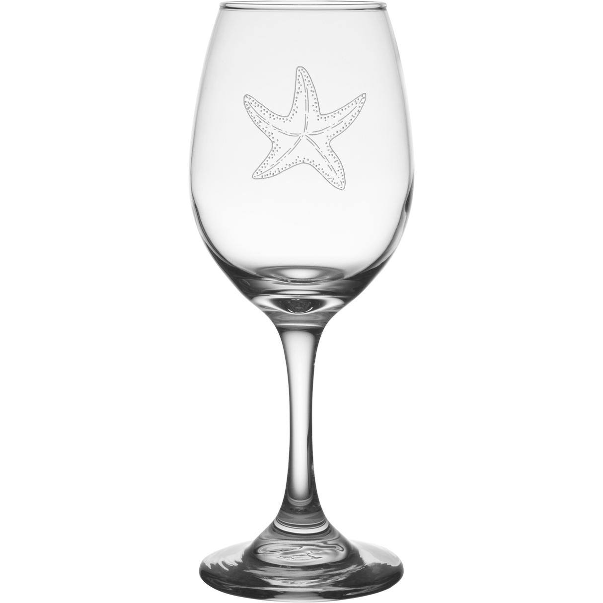Starfish 11 oz. Etched Wine Glass Sets