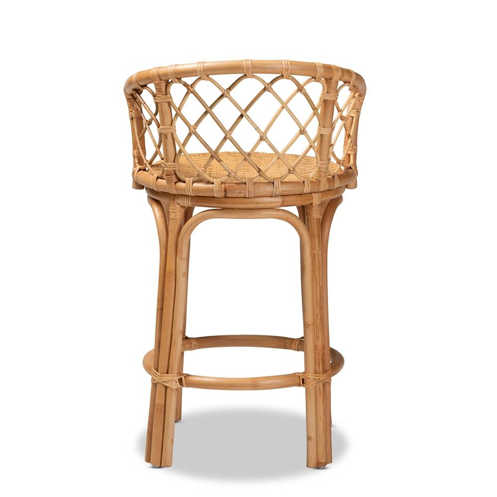 Orchard Modern Wicker Fair Natural Brown Rattan Counter Stool