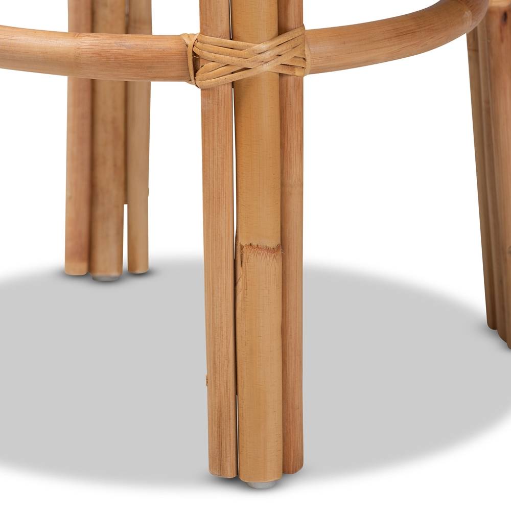 Orchard Modern Wicker Fair Natural Brown Rattan Bar Stool