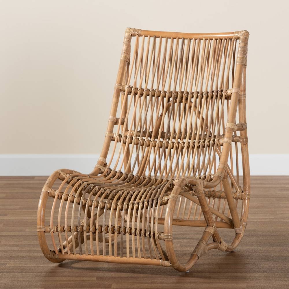 Genera Modern Wicker Fair Natural Rattan Lounge Chair