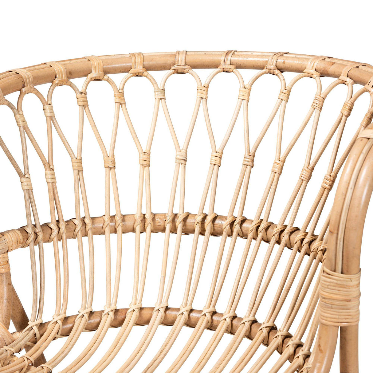 Alaya Modern Wicker Fair Natural Brown Rattan Accent Chair
