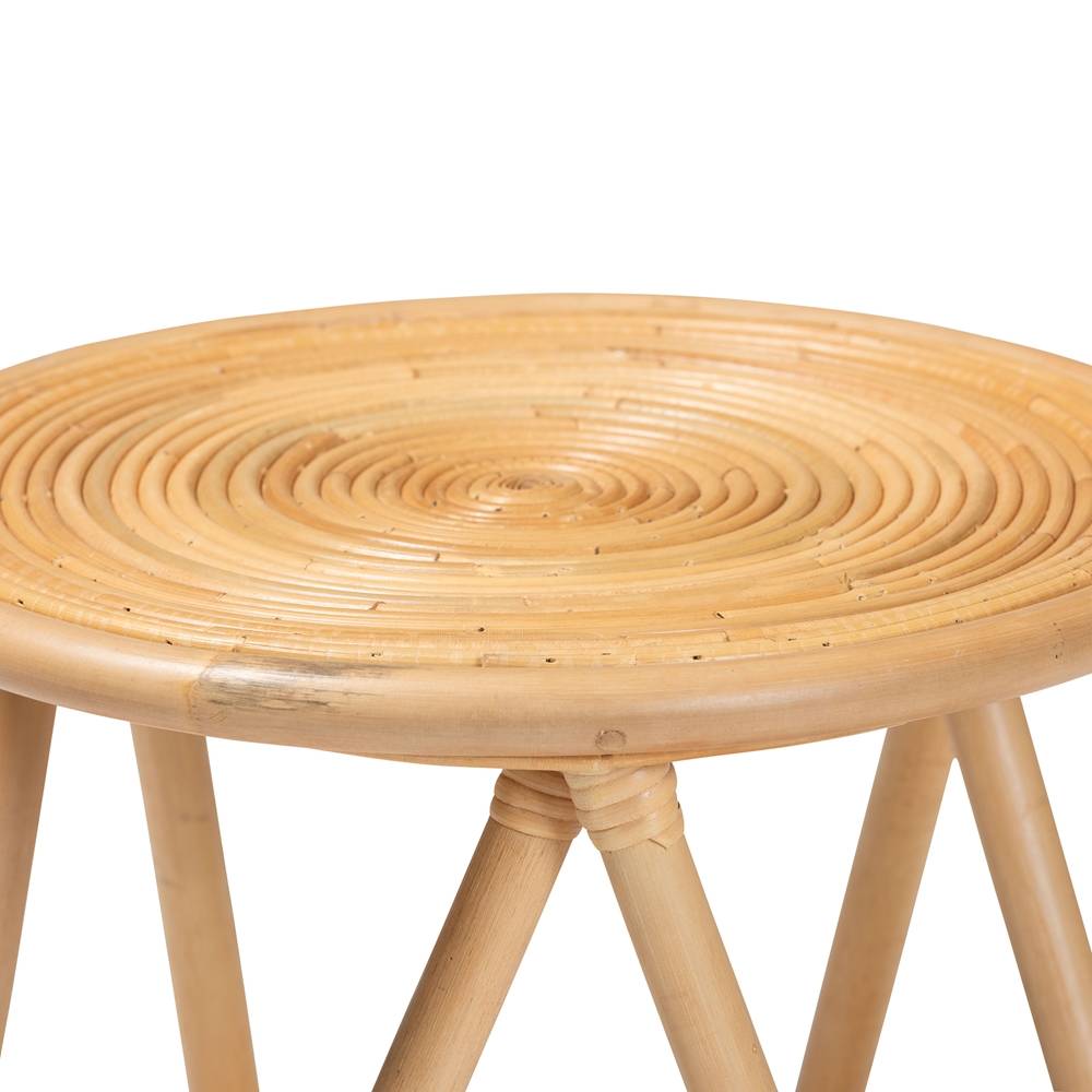 Rinjani Modern Wicker Fair Natural Brown Rattan End Table