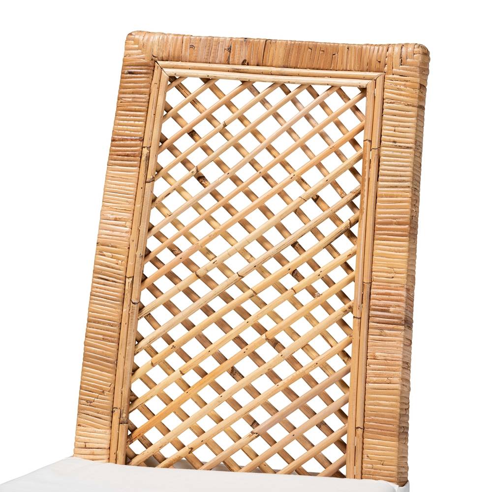 Argos Modern Wicker Fair Natural Brown Rattan 2-Piece Dining Chair Set