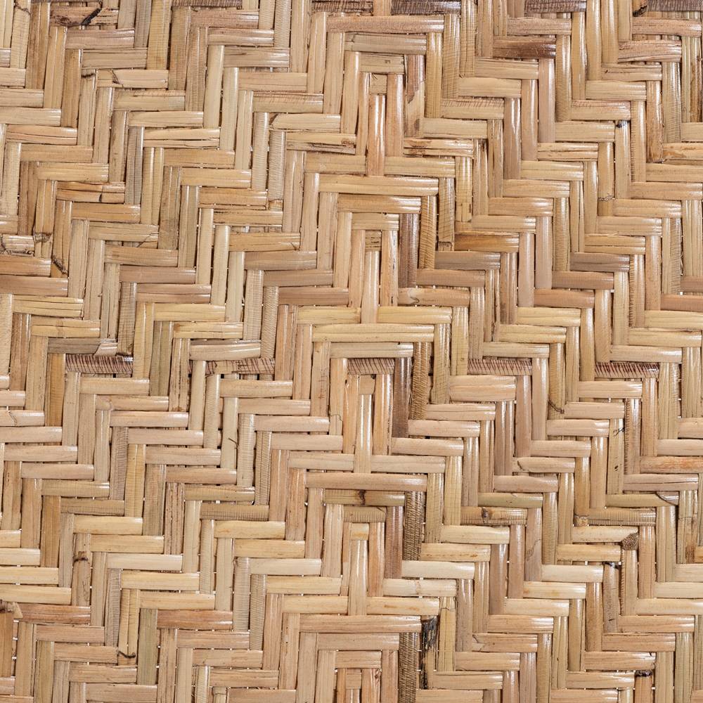 Parthenia Mid-Century Modern Two-Tone Black and Walnut Brown Finished Mahogany Wood and Natural Rattan Dining Chair