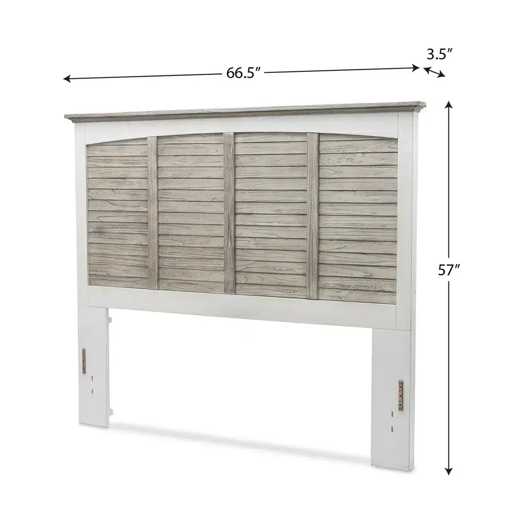 Islamorada Coastal Style Queen Headboard Model B23340-DAPGREY By Seawinds Trading