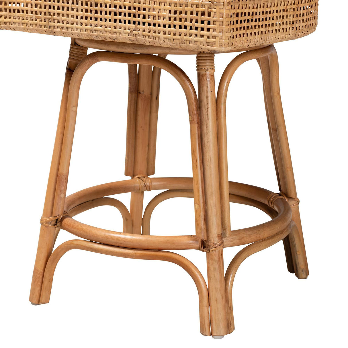 Bella Modern Wicker Fair Natural Brown Rattan Counter Stool