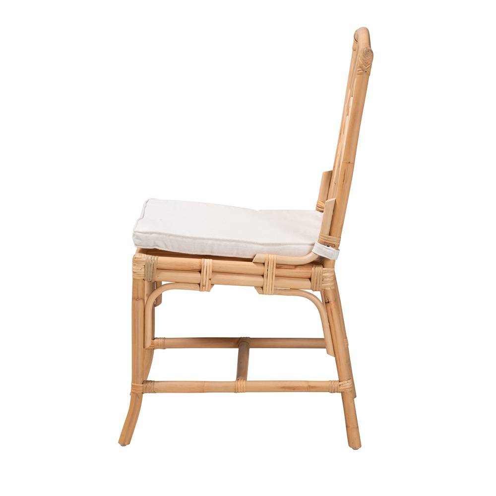 Rio Modern Wicker Fair Natural Brown Rattan Dining Chair