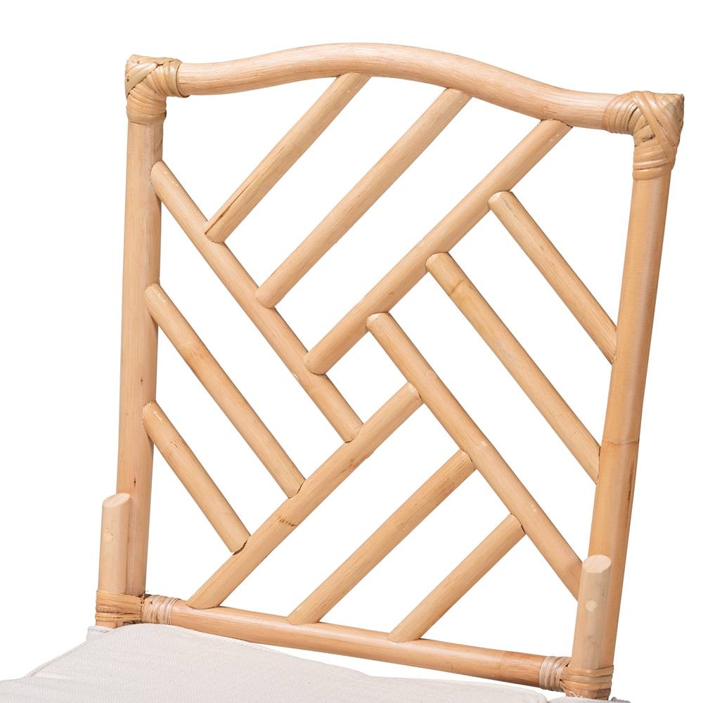 Rio Modern Wicker Fair Natural Brown Rattan Dining Chair