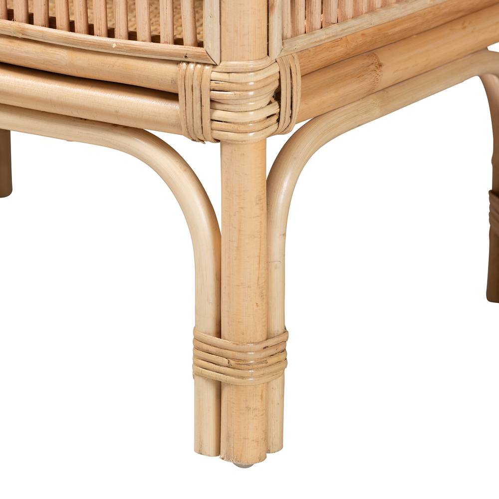 Lombok Modern Wicker Fair Natural Brown Rattan Console Table