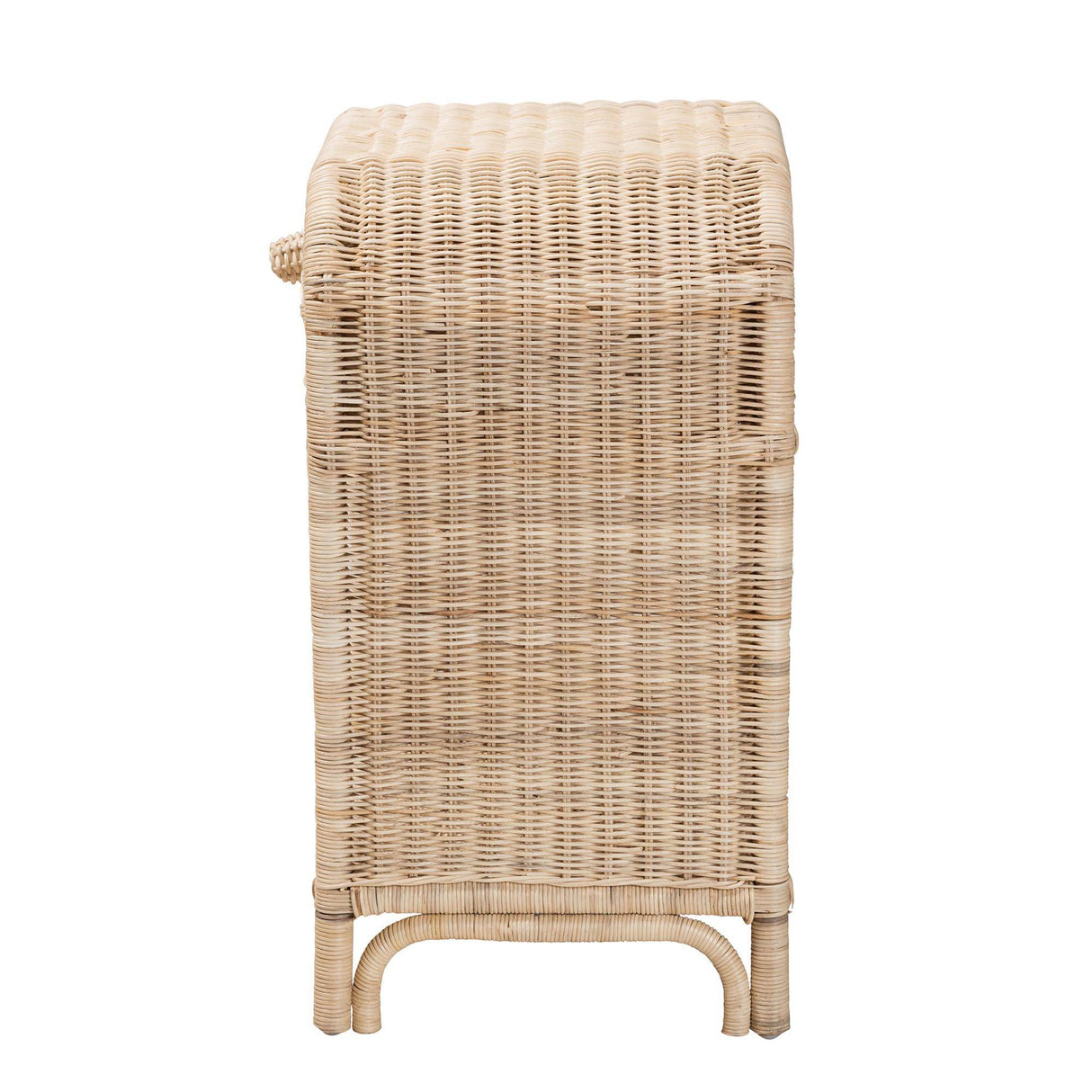 Magni Modern Wicker Fair Natural Brown Rattan 1-Drawer Nightstand