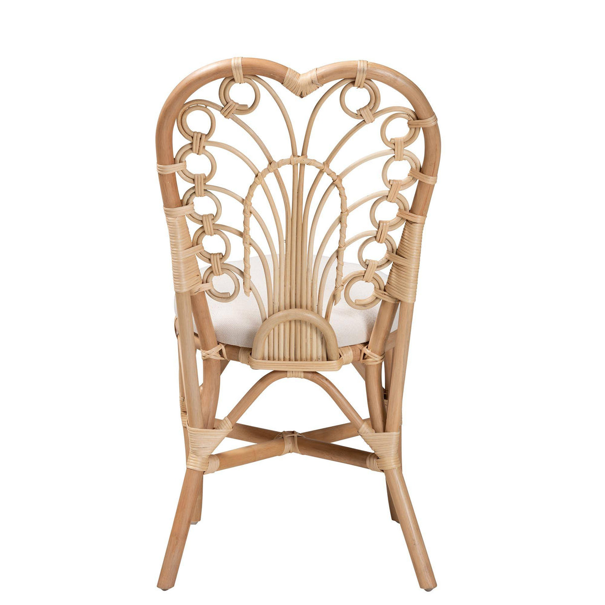 Jerica Modern Wicker Fair Natural Brown Rattan Dining Chair