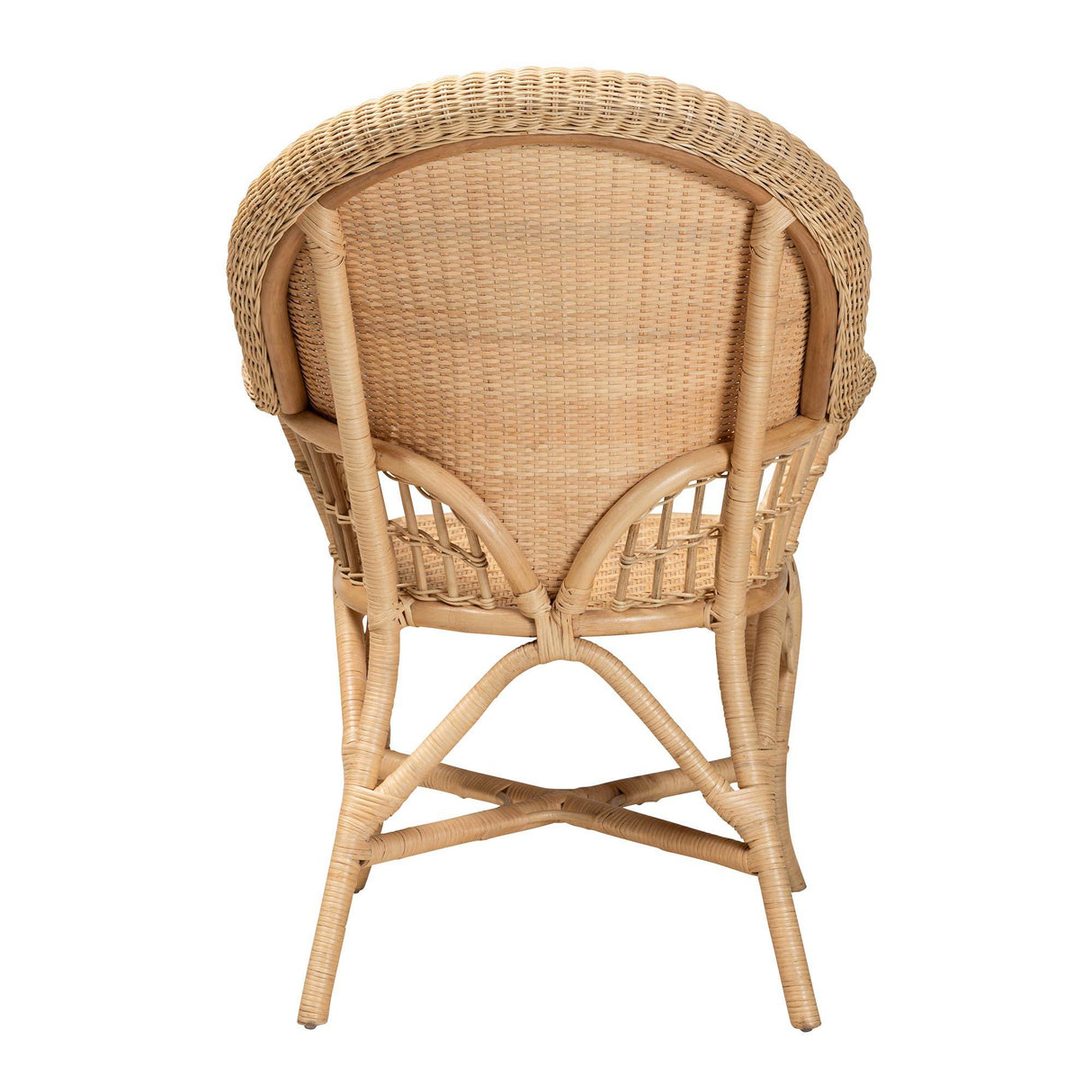 Ratu Modern Wicker Fair Natural Brown Rattan Accent Chair