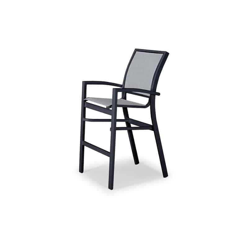 Kendall Outdoor Sling Bar Height Stacking Cafe Chair by Telescope Casual Model 1333-9K90