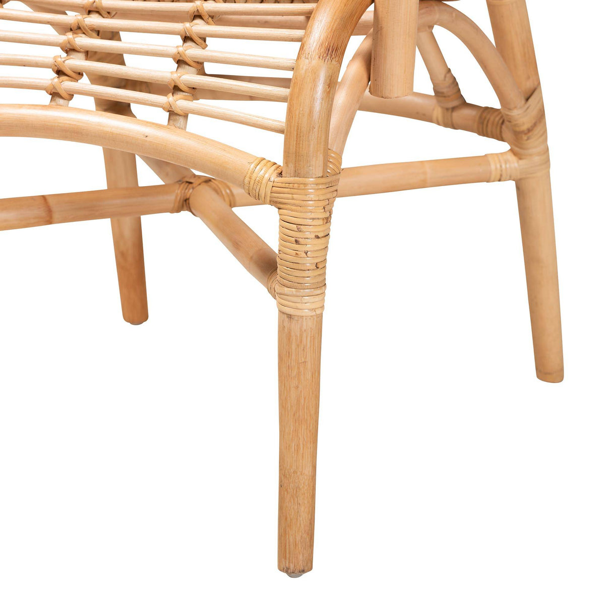Seminyak Modern Wicker Fair Natural Rattan Lounge Chair