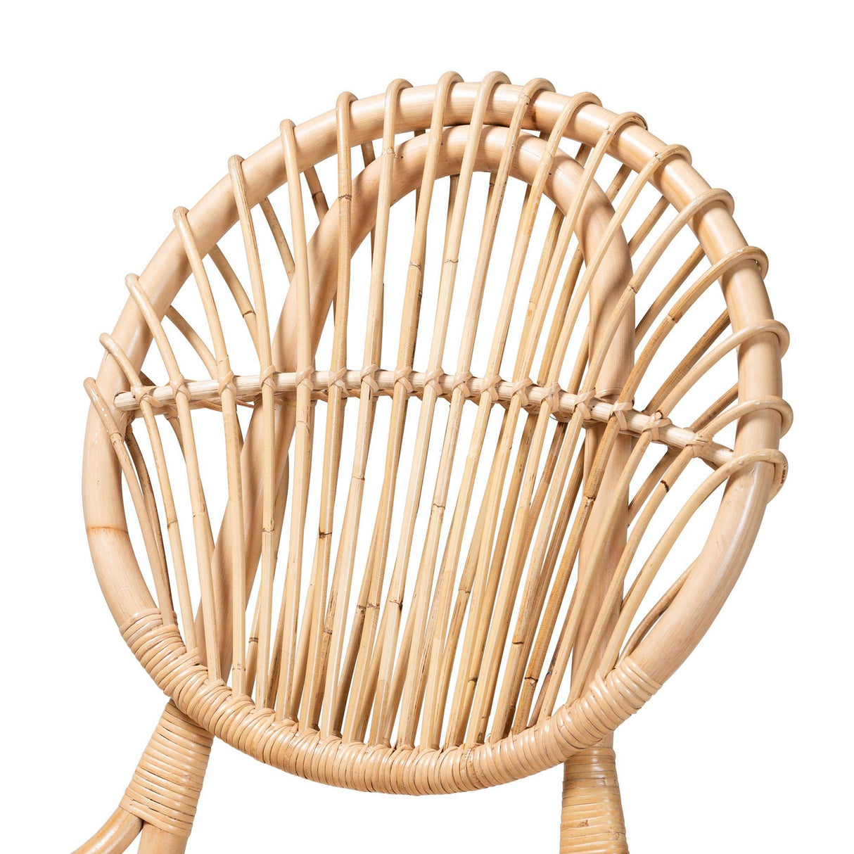 Iris Modern Wicker Fair Natural Brown Rattan Dining Chair