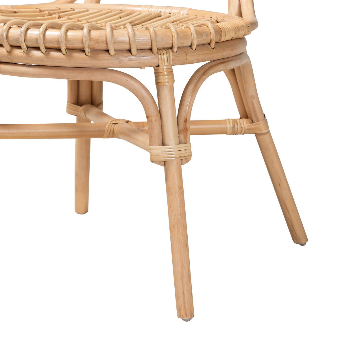 Iris Modern Wicker Fair Natural Brown Rattan Dining Chair