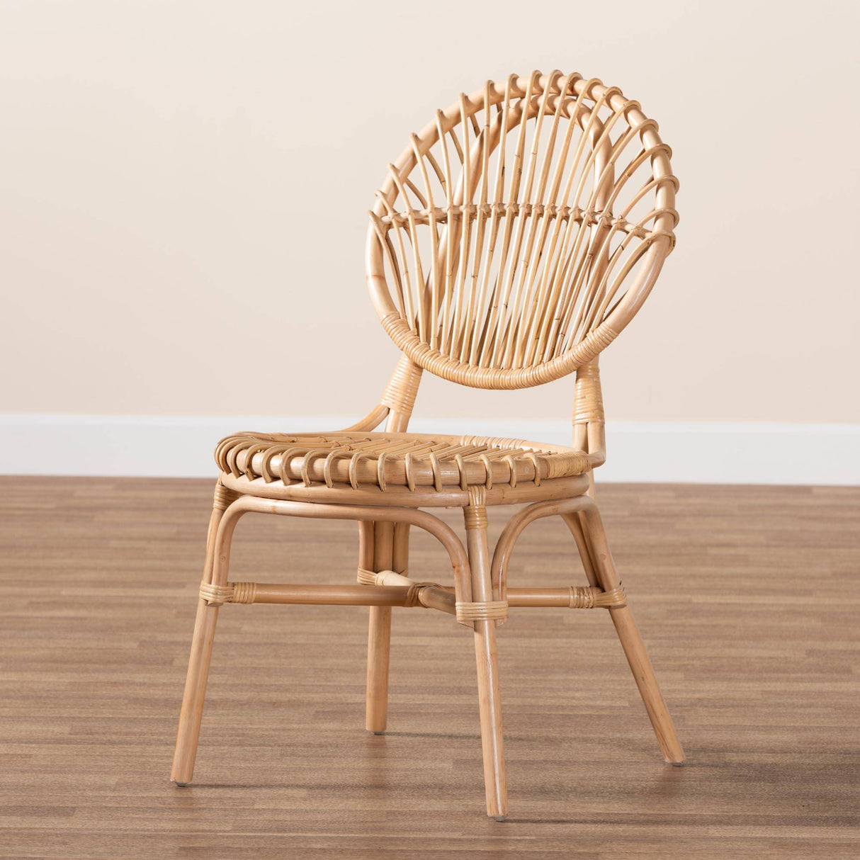 Iris Modern Wicker Fair Natural Brown Rattan Dining Chair