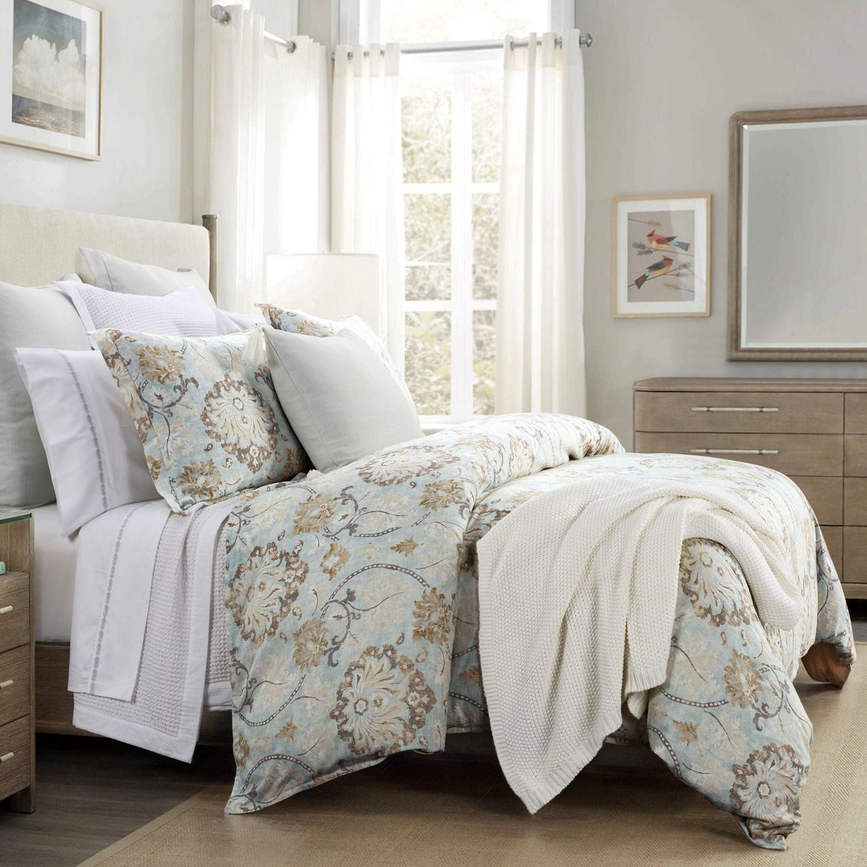 Shallow Blues Bedding Set