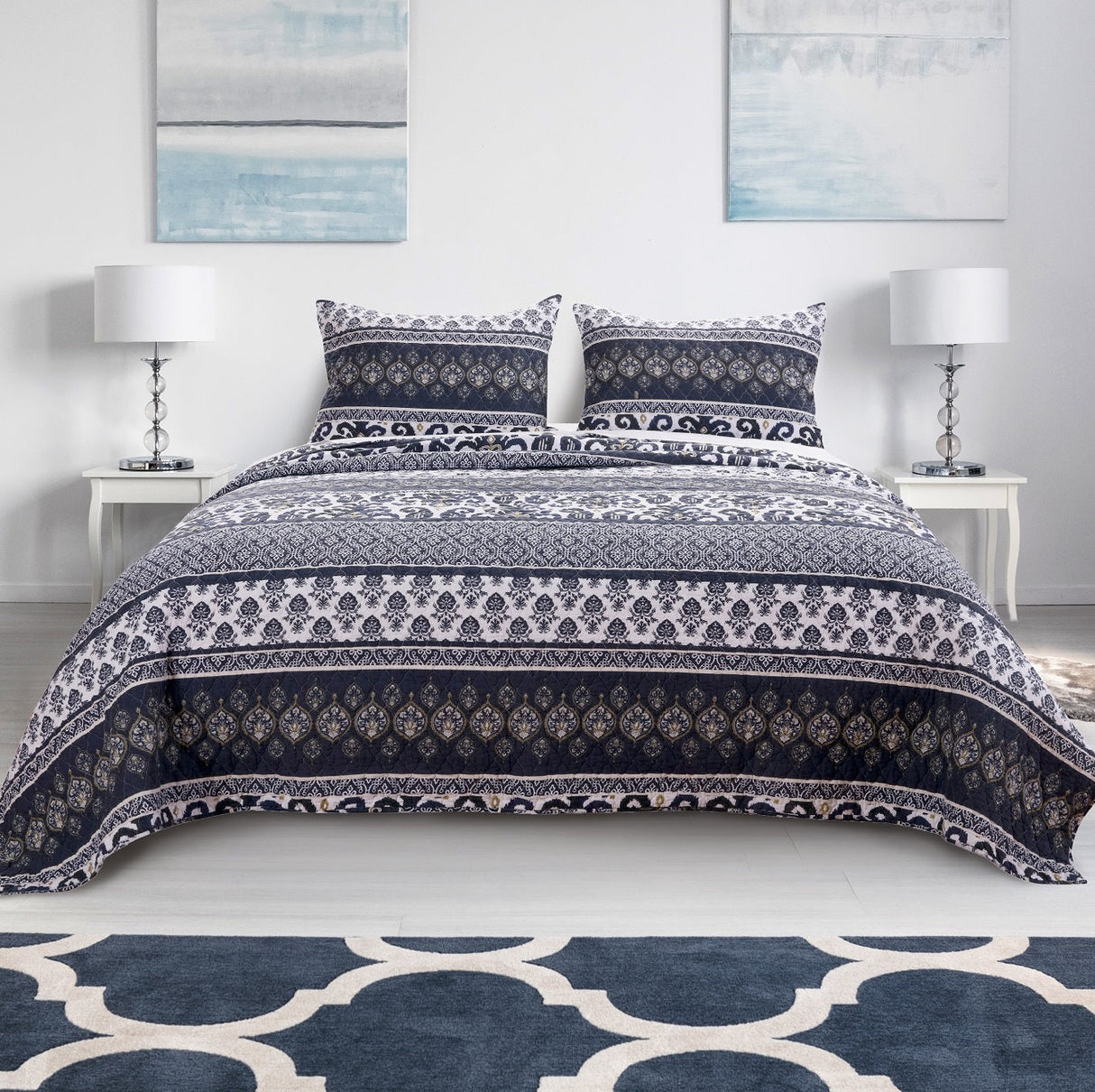 Indigo Falls Quilt Set