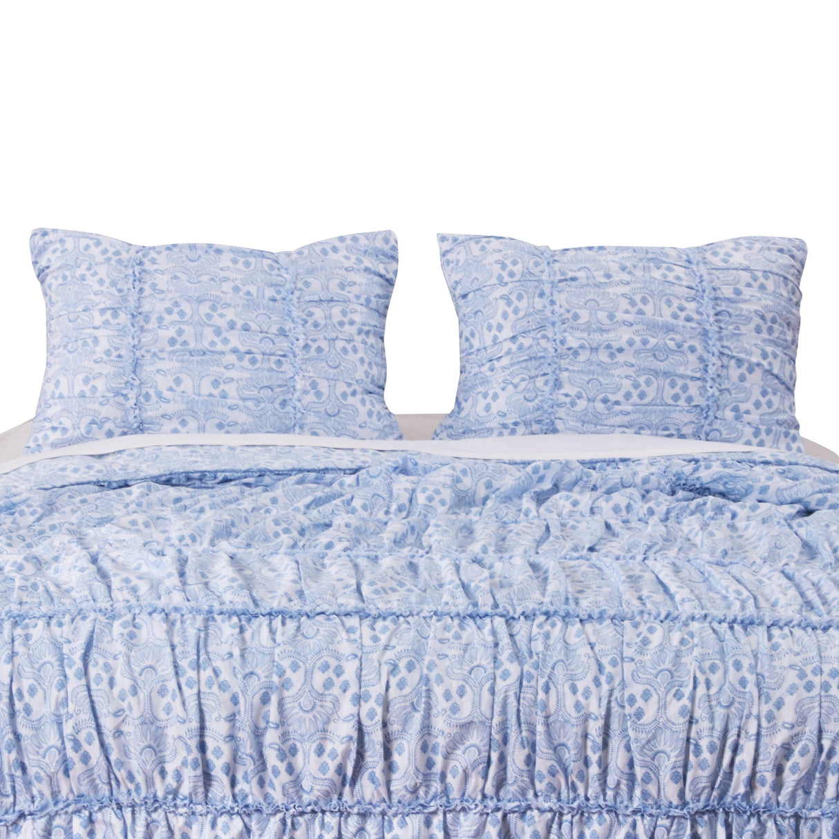 Blue Wave Ruffle Sham