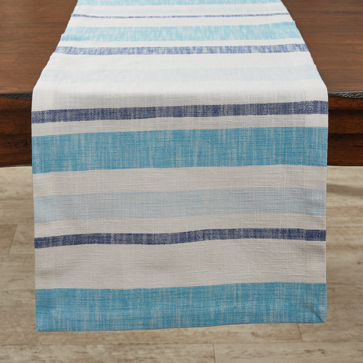 Sea Stripe Woven 72" Table Runner