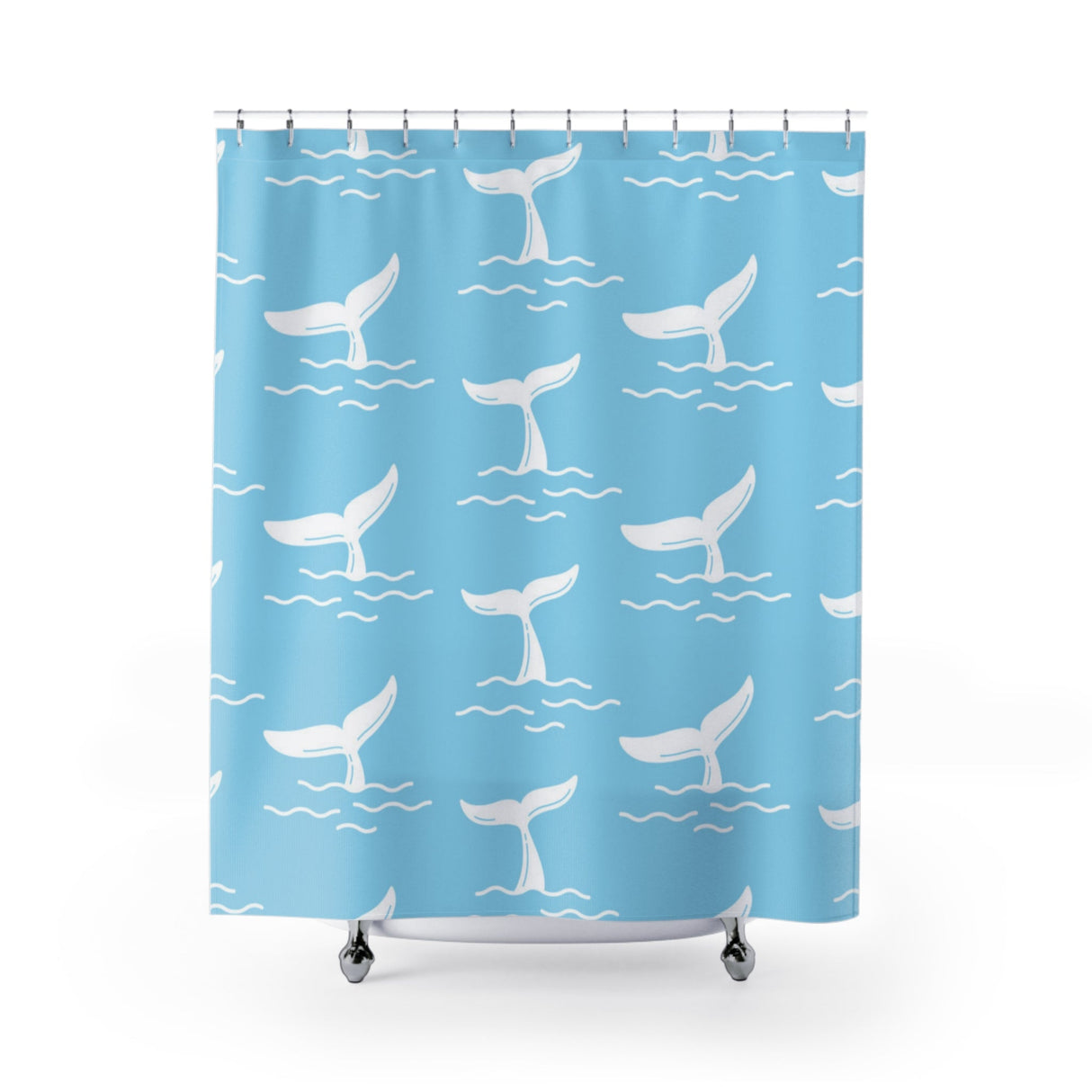 Whale Tail Shower Curtain
