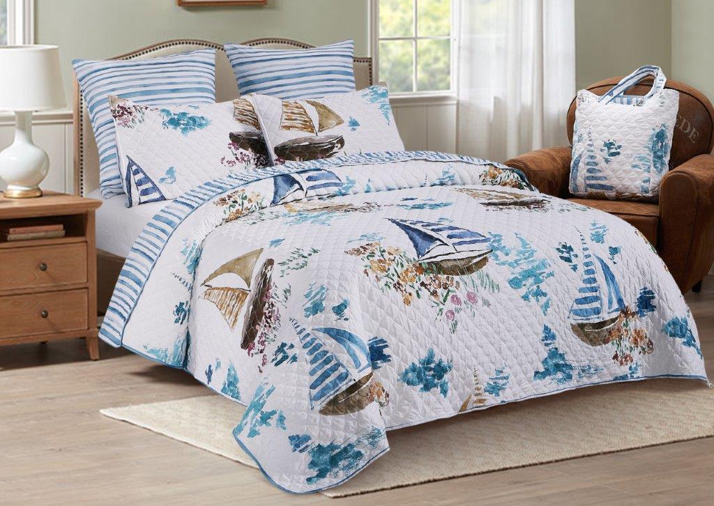 Sailboat Sea Quilt Set