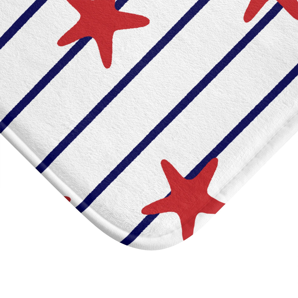 Starfish Stripe Bath Mat
