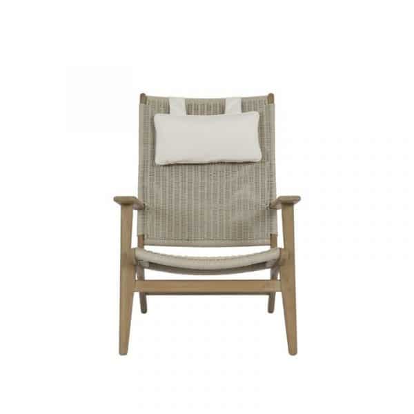 Coastal Teak Outdoor Cushionless High Back Chair by Sunset West Model 5502-21HB