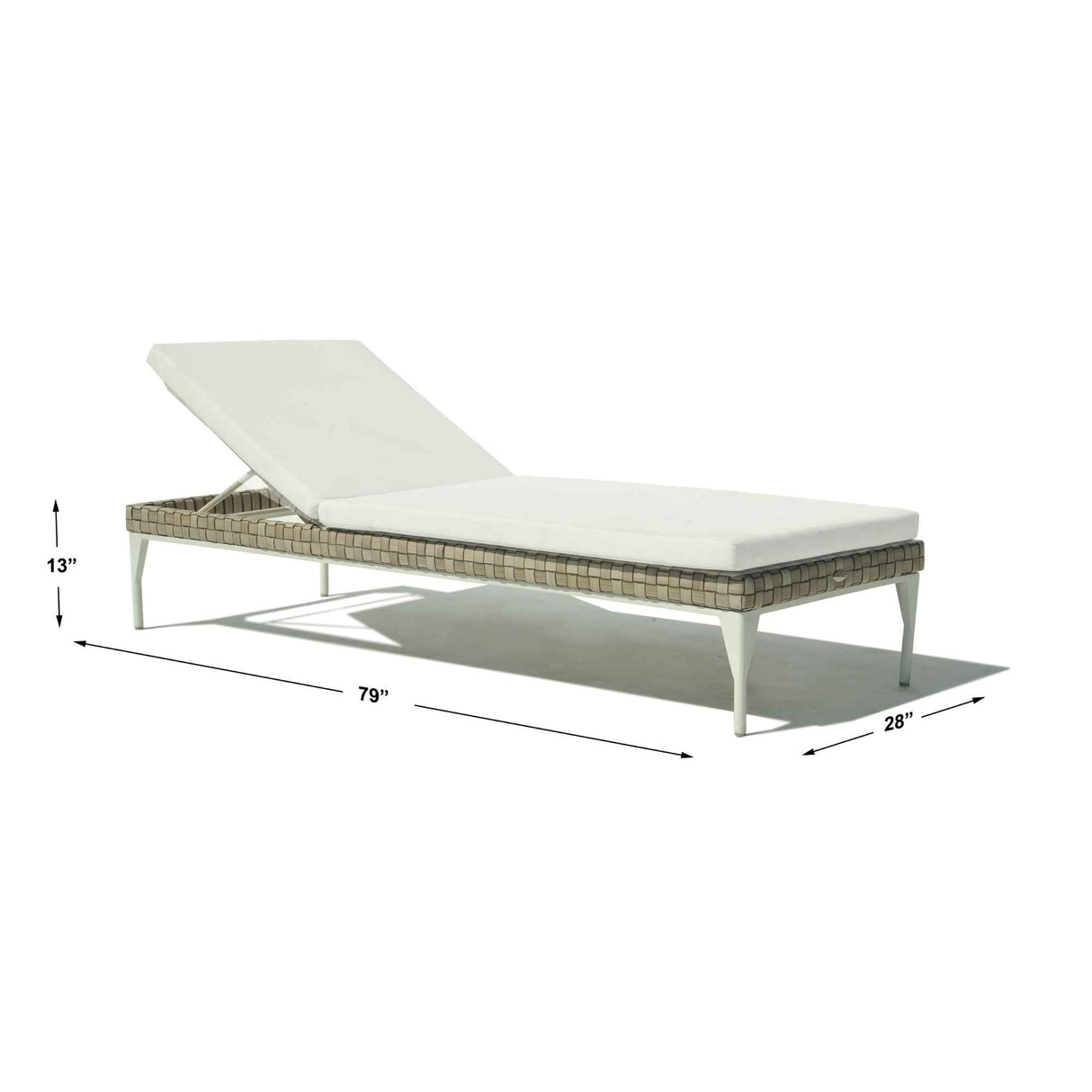 Brafta Outdoor Chaise Lounger with Sunbrella Cushion Model 22930-SSFF-CUSH by Skyline Design
