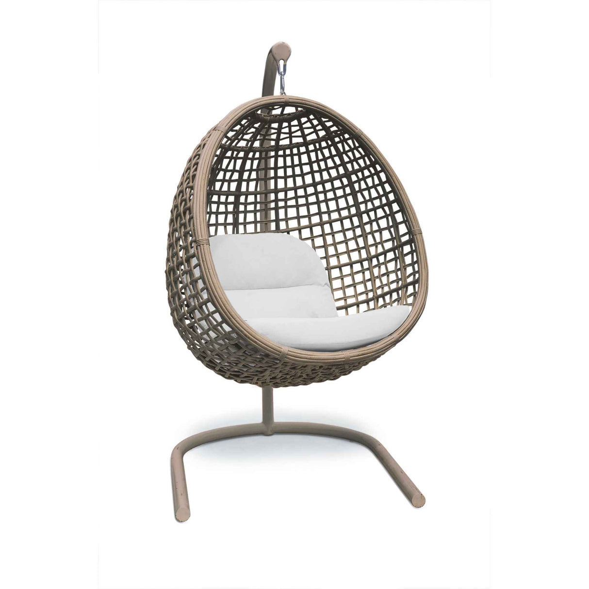 Dynasty Outdoor Hanging Chair with Frame and Sunbrella Cushion Model 23568-WMNP-CUSH by Skyline Design