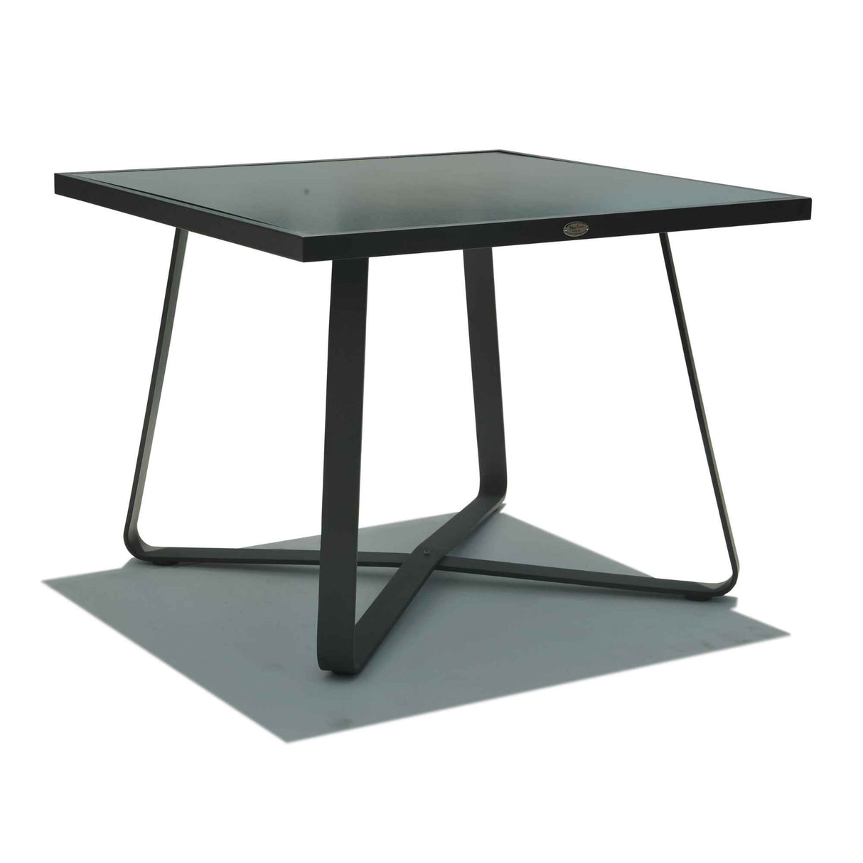 Horizon Outdoor Square Dining Table with Glass Model 23812-DGST-GL by Skyline Design