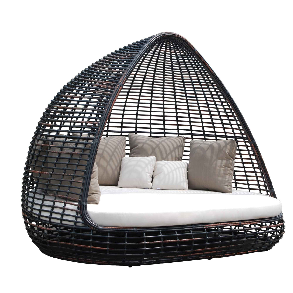Shade Outdoor Daybed with Sunbrella Cushions Model 2973-BMNP-CUSH by Skyline Design