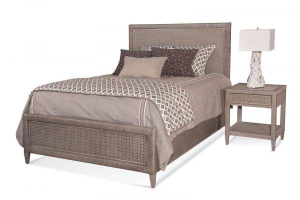 Naples Wicker and Rattan 2 Pc Bedroom Set with Queen Complete Bed and Nightstand by Braxton Culler