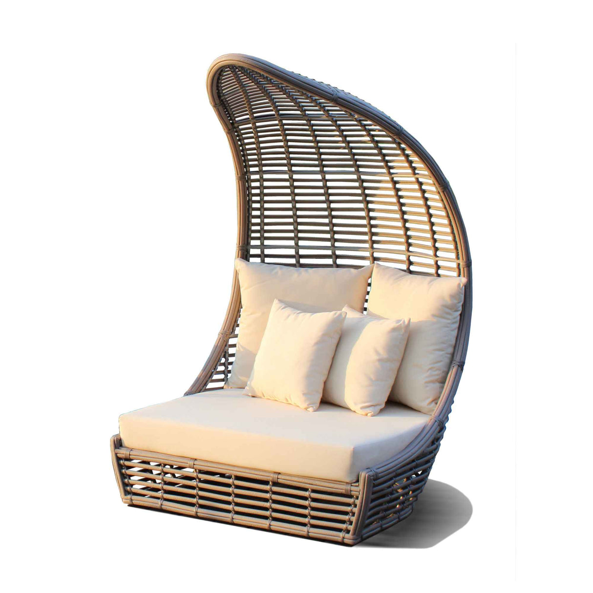 Troy Outdoor Wing Chair with Sunbrella Cushions Model 30211-KMNP-CUSH by Skyline Design