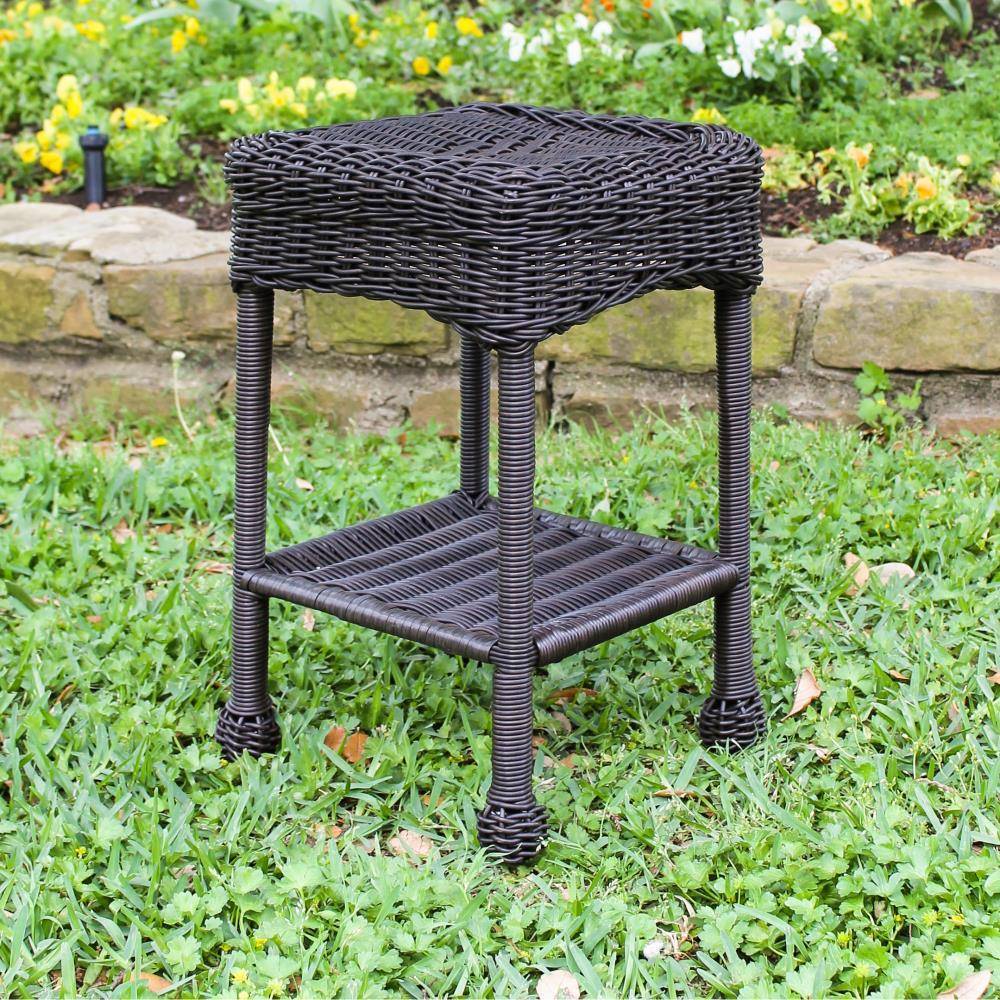 Maui Outdoor Resin Wicker/ Steel Side Table Model 3160