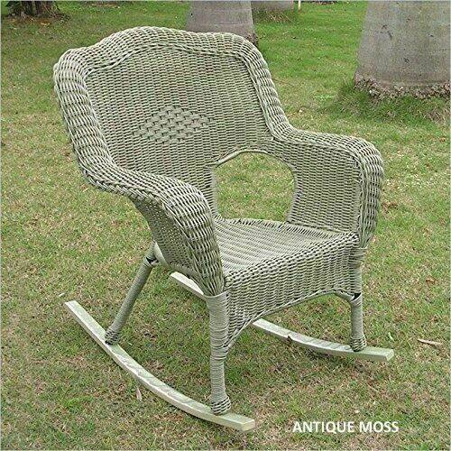 All Weather Maui Camelback Wicker Rocking Chair 3182-1CH