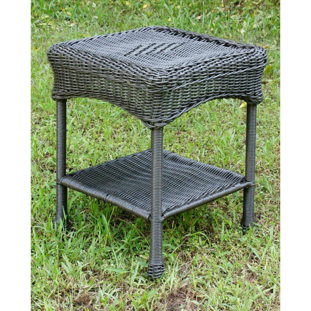 Maui Outdoor Resin Wicker/ Steel Side Table Model 3188