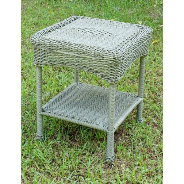 Maui Outdoor Resin Wicker/ Steel Side Table Model 3188
