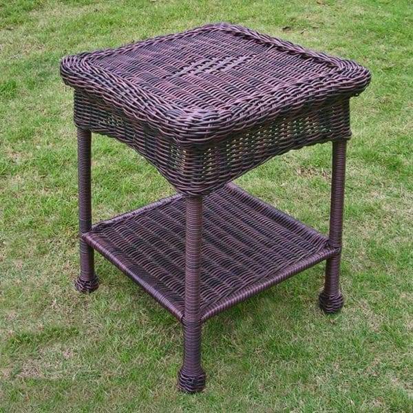 Maui Outdoor Resin Wicker/ Steel Side Table Model 3188